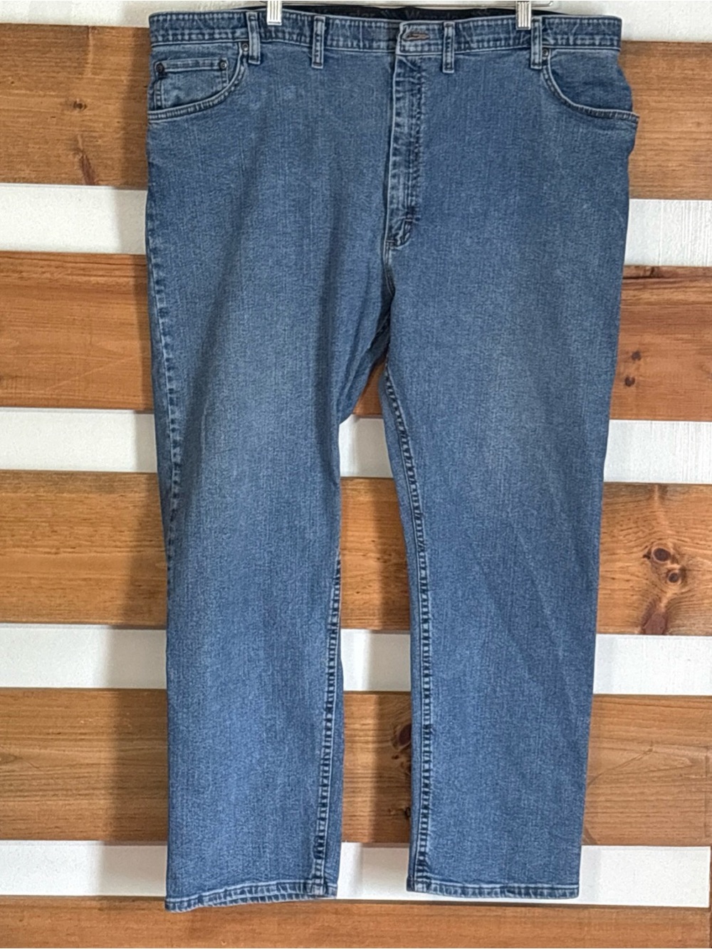 Wrangler Regular Fit Stretch Band 98% Cotton Flat Front Men's Streetware 44x30